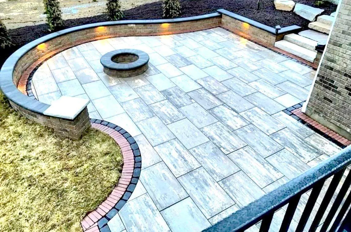 Patio and seating wall combination - NH Seacoast