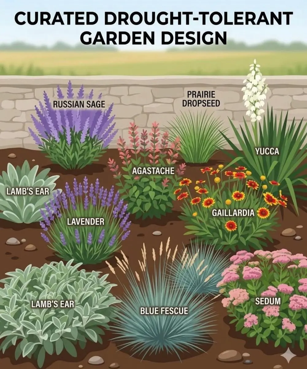 Curated Drought-Tolerant Garden Design