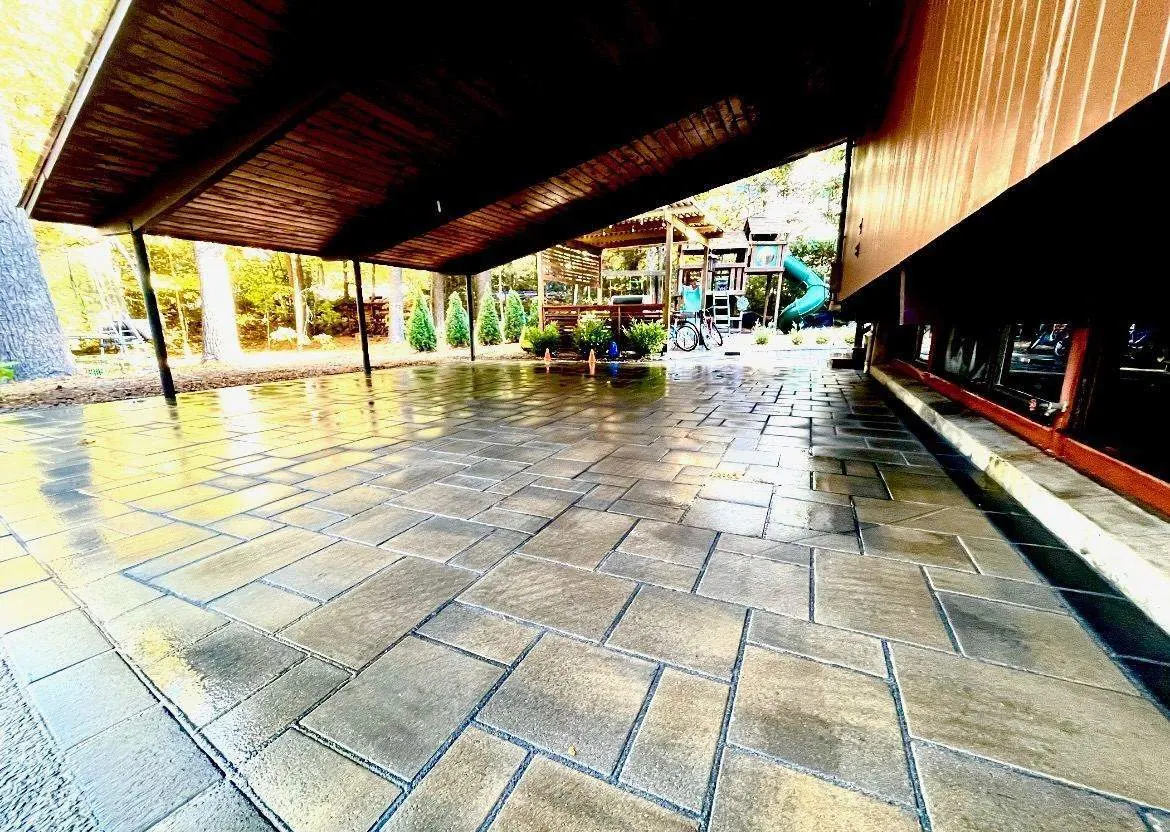 Paver patio project - Up North Scapes New Hampshire