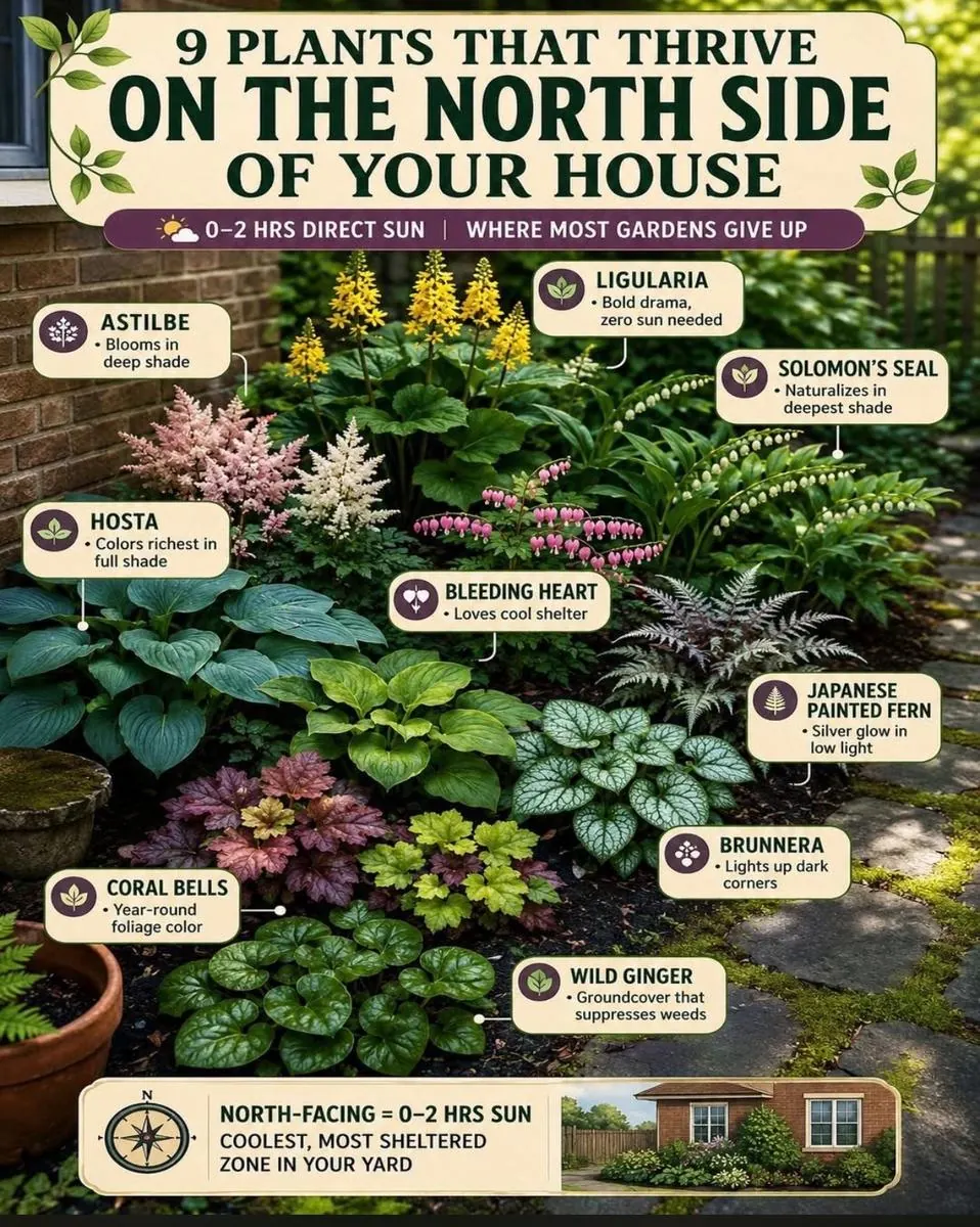 9 Plants That Thrive on the North Side of Your House